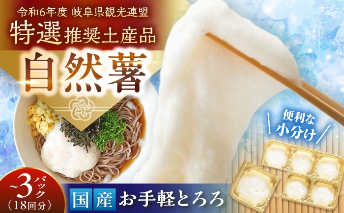 
                  【選べる容量】自然薯冷凍とろろ 1パック～3パック（1パック30g×6回分） / 自然薯 冷凍とろろ 小分け 山芋 やまいも 冷凍保存 簡単調理食材 美味しい  とろろご飯 とろろ蕎麦 とろろうどん レシピ アレンジ 小分けパック 便利 食材 和食 ごはん 料理 お取り寄せ 贈答 ギフト 岐阜県 / 恵那市 / 水戸屋 [AUFZ001]
                
