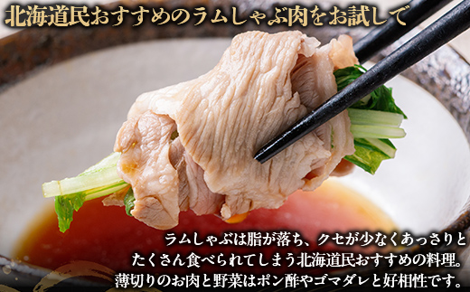 【お試し用】北海道民おすすめ『ラムしゃぶ』500g×2パック1kg BRTI014_イメージ2