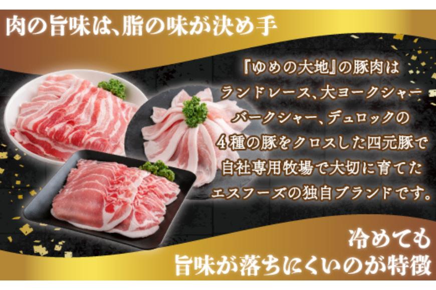 【平取町産四元豚】ゆめの大地豚ロース、バラ、切り落とし3種類のスライス　バラエティセット　200g×8パック計1.6ｋｇ BRTD010_イメージ2