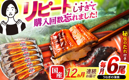 【12回定期便】【諫早淡水】うなぎ蒲焼6尾 / うなぎ ウナギ 鰻 国産うなぎ 国産鰻 蒲焼き 蒲焼 かばやき うな重 うな丼 / 諫早市 / 諫早淡水株式会社 [AHAT038]