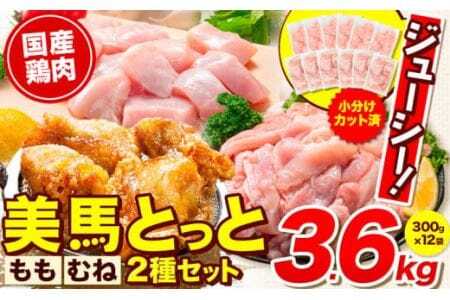 『美馬とっと』ムネ・モモセット 約3.6kg 約300g×12パック まるほ食品《30日以内に出荷予定(土日祝除く)》