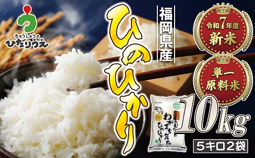 
            【令和7年産米】【2025年11月より順次発送】JAよりお届け！「ひのひかり」 10kg（5kg×2袋）[G2315]
          