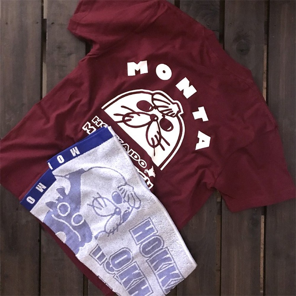 17-95 ゆるキャラ紋太グッズ(Tシャツ[バーガンディーM]、タオル[ブルー])