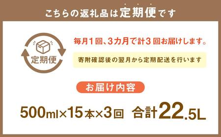【3回定期便】小樽の造り酒屋 本みりん(500ml×15本)