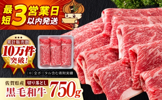 【選べる配送月】2026年8月発送 佐賀県産 黒毛和牛 贅沢 切り落とし 750g【いろは精肉店】佐賀県産 佐賀産和牛 切落し 牛肉 国産 肉 和牛 すき焼き しゃぶしゃぶ 冷凍 九州 人気 高評価 九州 佐賀県 白石町  白石 [IAG208]