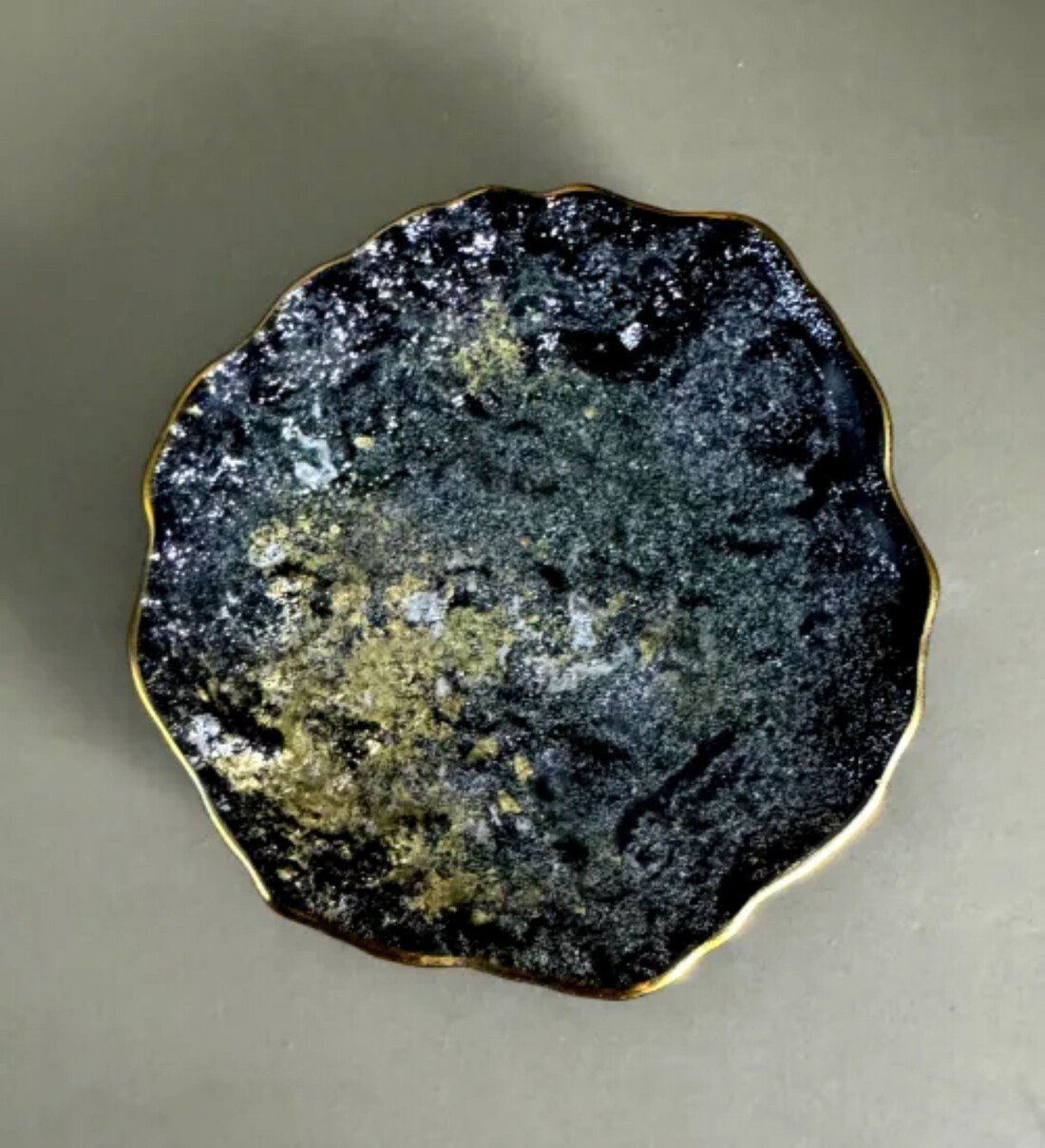 
            豆皿 口金ロック ラメブラック
          