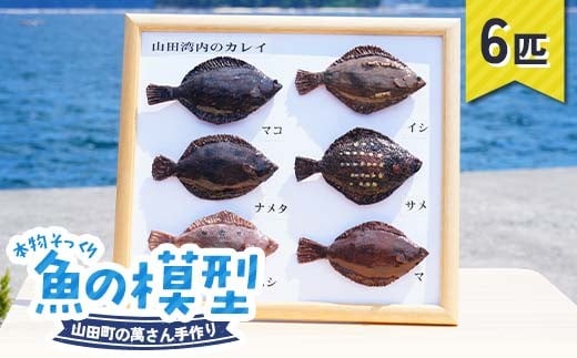萬さん手作り、本物そっくり魚の模型 6点 三陸山田産 山田町 山田湾 工芸品 職人 匠 YD-937