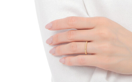 K18　ボールデザインリング　Ｒ3999-Ｙ　イエローゴールド【サイズ：6号～18号（0.5号刻み対応可）】　リング 指輪 YG プレゼント ギフト 贈り物