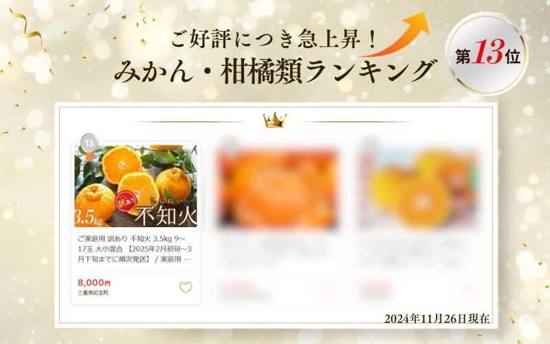 ご家庭用 訳あり 不知火 約3.5kg ＋痛み保証分 大小混合 〈2026年2月初旬～3月下旬までに順次発送〉 家庭用 訳アリ わけあり みかん ミカン フルーツ 果物 くだもの 不知火 しらぬい 不知火デコポン 蜜柑 柑橘 人気 予約 先行予約 数量限定 【njb670C】