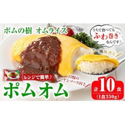 ふるさと納税 霧島市 《期間限定!豚みそ6個付》ポムの樹のオムライス10食(ハヤシソース)【ポムフード】K-197-A