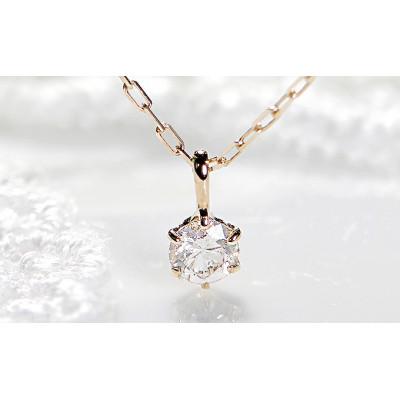 ふるさと納税 昭和町 【0.08ct】K10イエローゴールド　1粒ダイヤモンドネックレス |  | 01