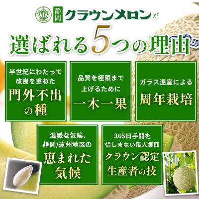 【通年出荷】クラウンメロン(白等級) 1玉 化粧箱入【配送不可地域：離島・北海道・沖縄県】
