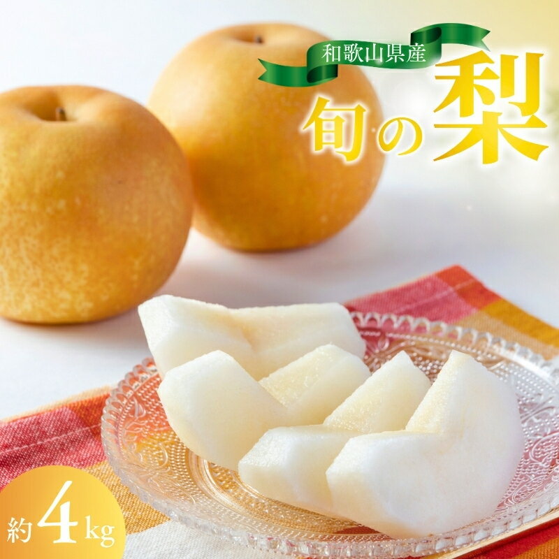 【ふるさと納税】【先行予約受付】和歌山県産の美味しい梨 約4kg （10～13玉入り）【2025年8月中旬から9月上旬までに順次発送順次発送予定】【mat102A】