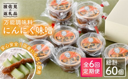 【全6回定期便】にんにく味噌 10個セット 国産【万能調味料】【野下上絵】[LE19]