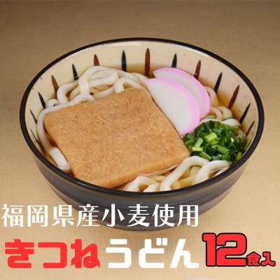 ふるさと納税 豊前市 【毎月定期便】きつねうどん 12食入り×全3回