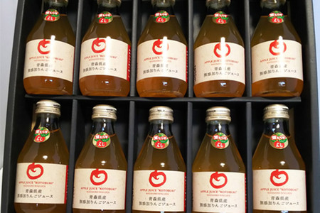 青森県産　無添加りんごジュース　180ml×10本