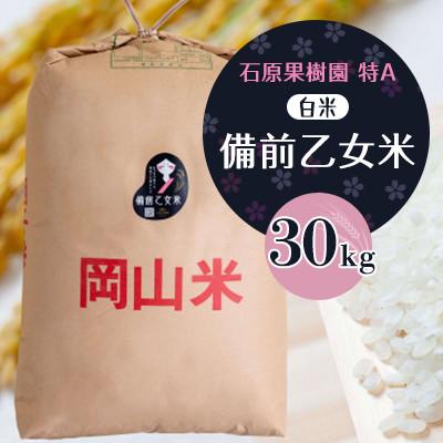 ふるさと納税 高梁市 【石原果樹園】令和8年産　備前乙女米　白米30kg×1袋(BOH30-1)