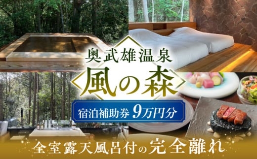 奥武雄温泉 風の森　宿泊補助券 9万円分（本人利用限定） /奥武雄温泉 風の森 [UEC005]