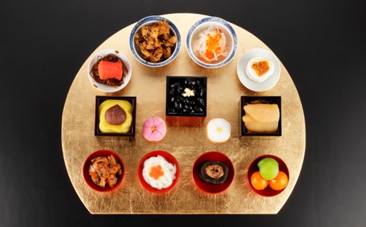 G017.「博多日本料理てら岡」特大重おせち（一段重）3～4人前