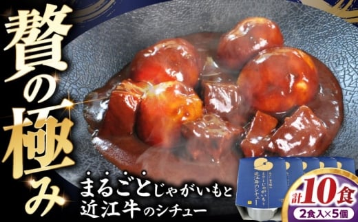 -あふひ 贅の極み- まるごとじゃがいもと近江牛のシチュー レトルト 2人前×5個セット レトルト シチュー 牛肉 和牛 ブランド牛 ご当地 名物 高級 ギフト 贈答用 人気 おすすめ 美味しい 簡単 調理 長期保存 保存食 シチュー デミグラスソース ビーフシチュー 恵那市 / テンポイント [AUEU024]