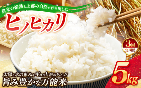 【定期便3回】令和7年産 上郡町からのお米 ヒノヒカリ5kg×3回 | お米 ヒノヒカリ 美味しい 万能 兵庫県 上郡町