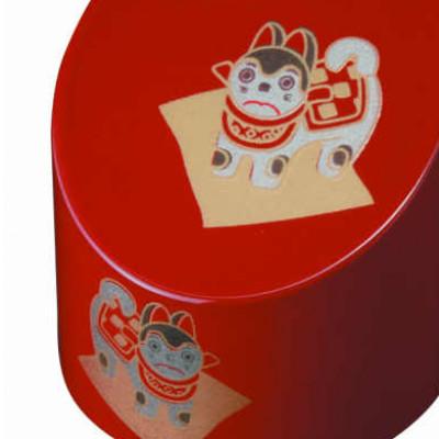 ふるさと納税 海南市 紀州漆器 漆芸 蒔絵 文鎮 竹型 朱 こま犬 |  | 01