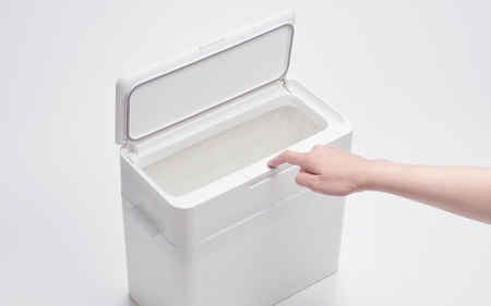シールズ９．５ 密閉ダストボックス LDB-01 ホワイト ／ ゴミ箱 臭い漏れ防止 スリムデザイン プッシュ開閉 ライクイット like-it【like036】