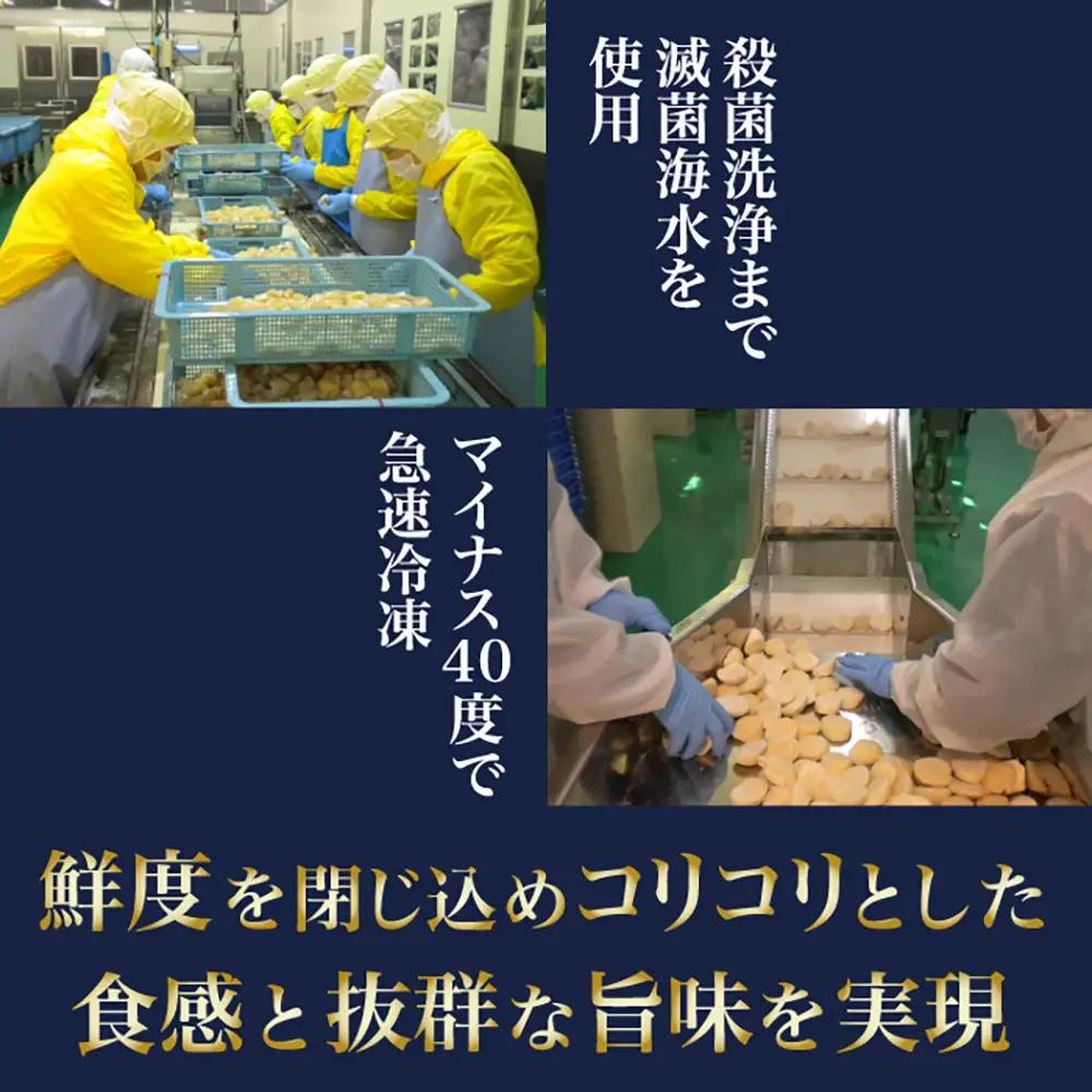とれたてを急速冷凍北海道猿払産　冷凍ホタテ貝柱　500g（25～30玉）【0104209】