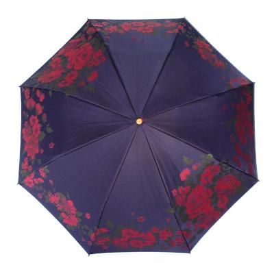ふるさと納税 富士河口湖町 槙田商店【晴雨兼用折りたたみ傘】”絵おり” 大バラ:紺 |  | 02