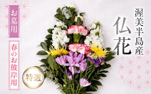 【お彼岸用　春】産地直送 《お墓用》 仏花 特選 日時指定可 生産額 日本一 田原市 渥美半島 お彼岸 鮮度 生花 お花 お墓まいり