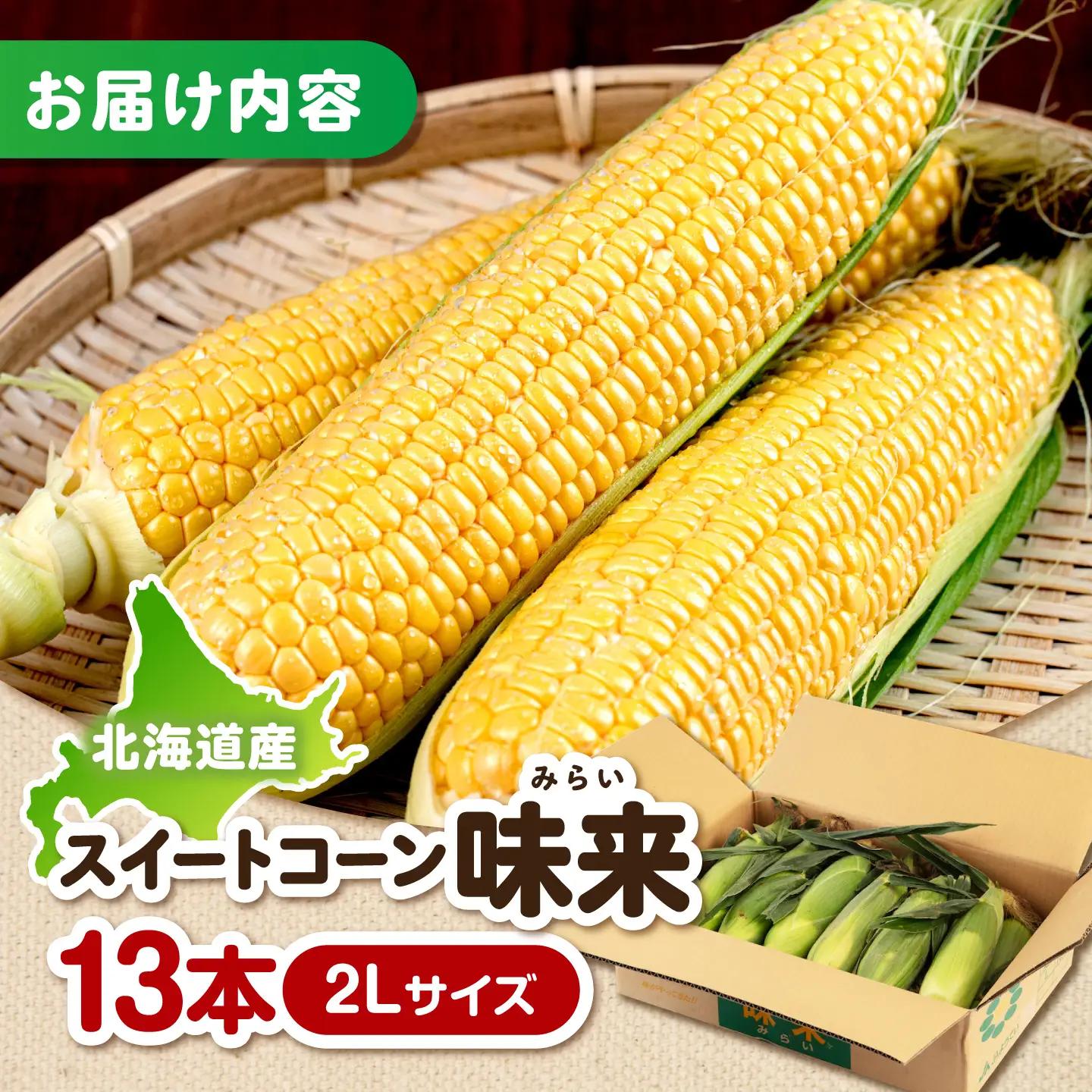 【ふるなびWEEK対象】とうもろこし 味来 13本 [AJAK006] とうもろこし