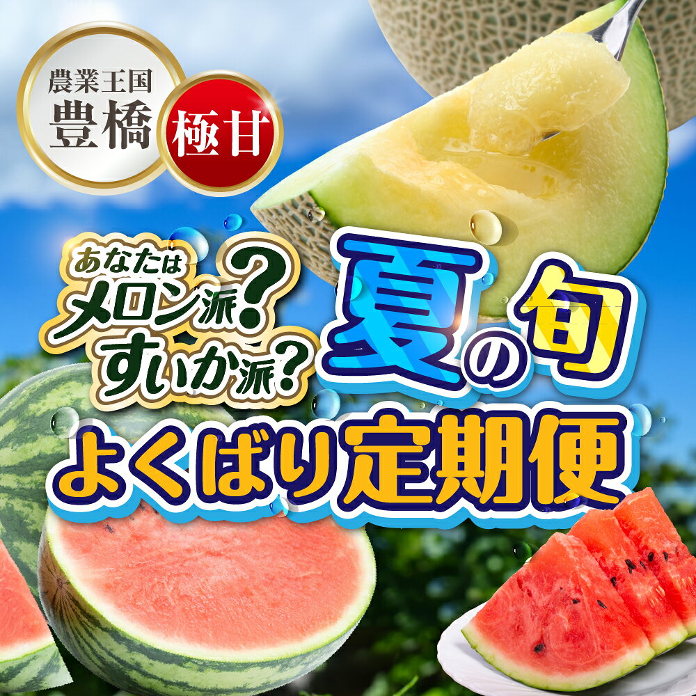 【ふるさと納税】≪先行予約 2027年発送≫ メロンスイカ定期便　訳ありメロン めろん マスクメロン すいか 大玉 果物 フルーツ くだもの 2回お届け デザート