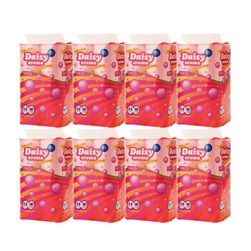 【Amazon.co.jp限定】【3ヵ月 連続 定期便】トイレットペーパー ディジーアロマ 12R ダブル （25ｍ×2枚）×8パック 96個 ×3回  日用品 消耗品 114mm ほのかな 香り 微香 芯 大容量 トイレット トイレ ふるさと 納税