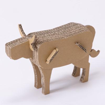 ふるさと納税 刈谷市 段ボール製工作キット　干支シリーズ　ウシ