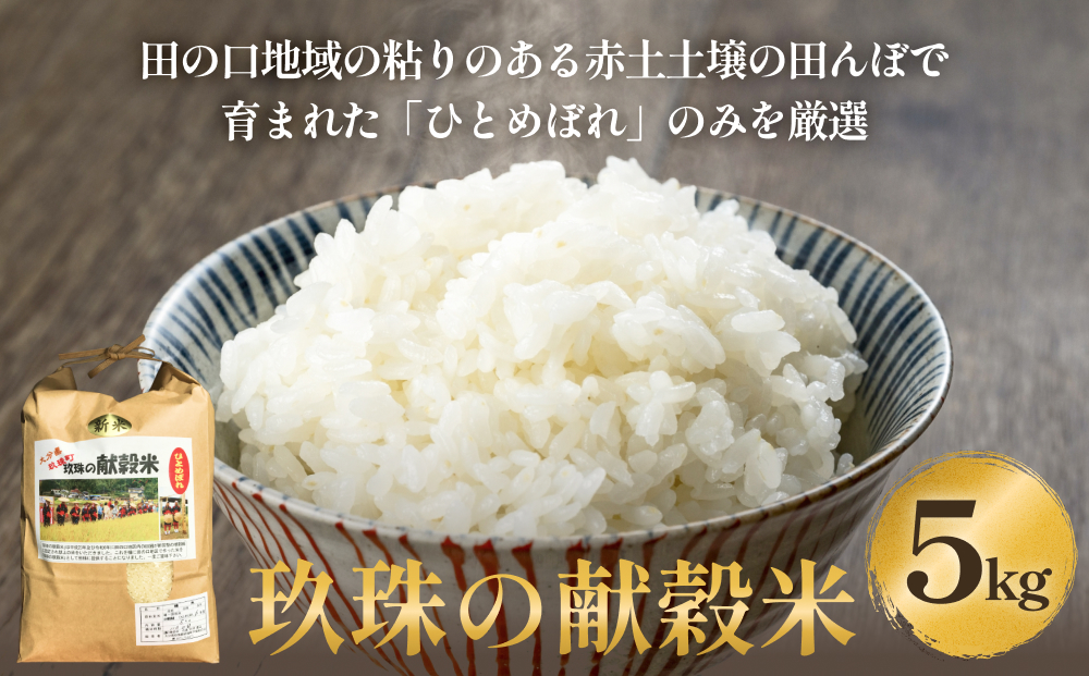 玖珠の献穀米５kg 米 ひとめぼれ 大分県 玖珠町 こめ お米 