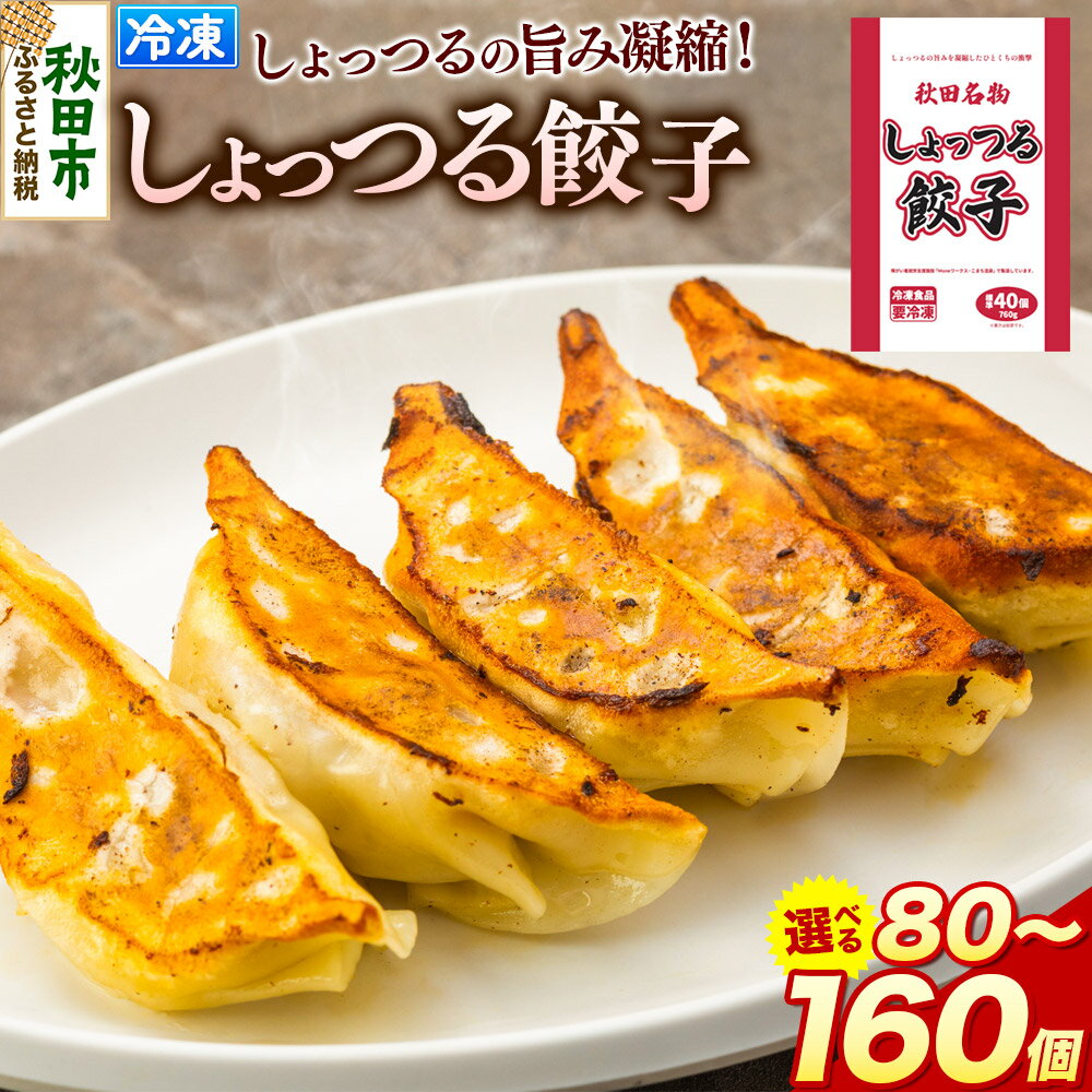 【ふるさと納税】秋田名物 しょっつる餃子 【選べる容量：40個×2袋・40個×4袋】秋田のしょっつるを使用 秋田県 秋田市 冷凍発送 生ぎょうざ