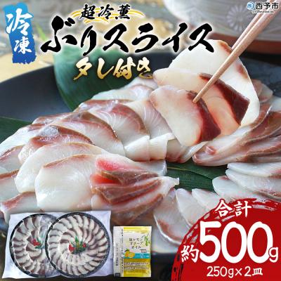 ふるさと納税 西予市 &lt;超冷薫 冷凍ぶりスライス 合計500g(250g×2皿)&gt; 定期便 タレ付 超冷薫 カルパッチョ