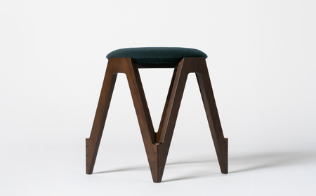 CO･DA･MA Low Stool＜ウォールナット＞（NC-044 グリーン）