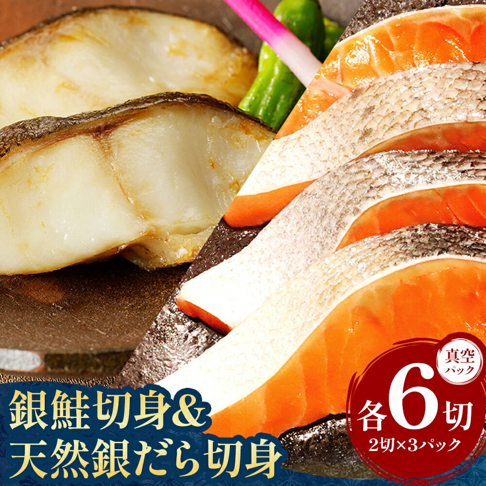 【ふるさと納税】和歌山魚鶴仕込みの だし 漬け天然銀だら切身6切＆銀鮭切身6切 真空パック入 小分け 株式会社魚鶴商店《30日以内に出荷予定(土日祝除く)》 和歌山県 日高町 銀鱈 切り身