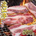 【ふるさと納税】 近江牛 カルビ 500g 冷凍 黒毛和牛 トモバラ ステーキ （ ブランド牛 BBQ 牛肉 和牛 日本 三大和牛 惣菜 おかず カルビ 霜降り バラ肉 贈り物 ギフト 国産 滋賀県 竜王町 岡喜 神戸牛 松阪牛 に並ぶ 日本三大和牛 ）