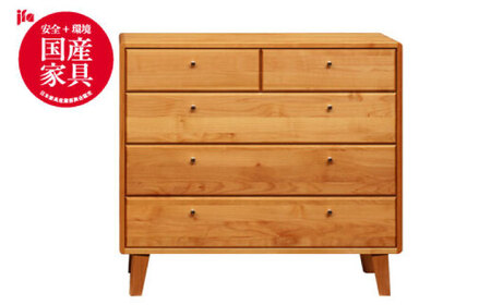 【開梱・設置付】【色が選べる】kumukumu100-4段チェスト（クリア色/WN色） / 佐賀県 / 株式会社門田木工 [41AAAZ007]