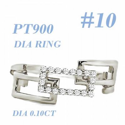 ふるさと納税 笛吹市 PT チェーンリンクリングDIA0.1CT RADR-6937DI-P #10