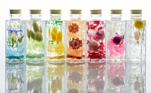 【天然石入り】 パワーストーンハーバリウム(ターコイズ)