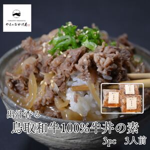123M.◆鳥取和牛100%◆牛丼の素3袋セット