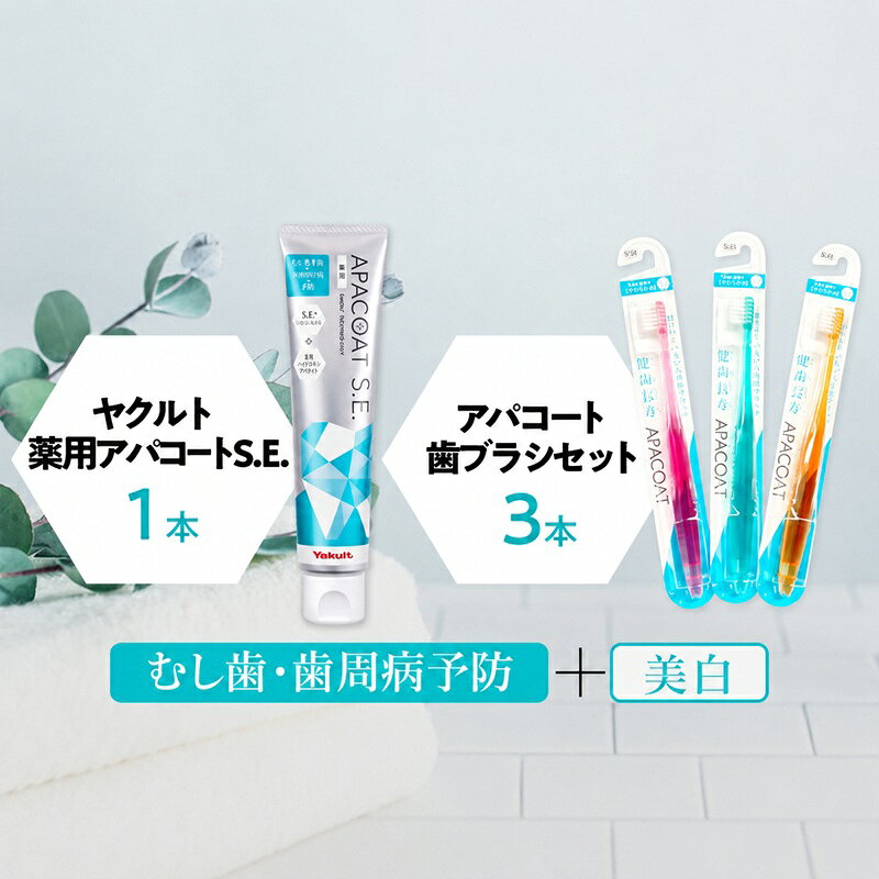 【ふるさと納税】 歯磨き セット 薬用歯磨き粉 ヤクルト アパコート 薬用 歯ブラシ 日用品 歯磨き粉 歯ブラシセット はみがき 衛生 予防 口臭予防 歯 デンタルケア ホワイトニング ギフト プレゼント 歯ぶらし粉 父の日 母の日 湘南ヤクルト販売株式会社 神奈川 湘南 藤沢