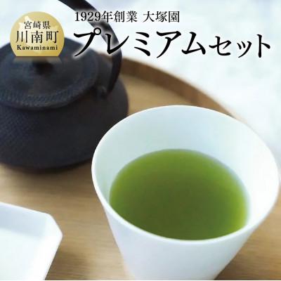 ふるさと納税 川南町 お茶の大塚園プレミアムセット(緑茶TB、タグ付緑茶TB、ほうじ茶TB、玄米茶TB、特上煎茶、上白折)