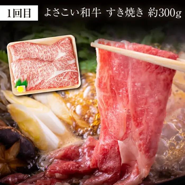 【3回定期便】お肉の定期便 高知県牛肉祭り (3ヵ月) 総計約1.8kg 国産 牛肉 すき焼き すきやき 焼肉 切り落とし 【(有)山重食肉】[ATAP071]