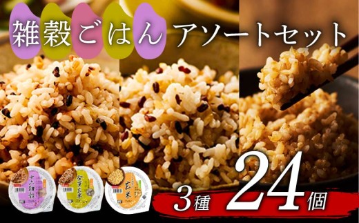 雑穀 ごはんパック 3種 セット 160g 24個 玄米 十六穀米 発芽玄米 パックごはん パックご飯 ごはんパック ご飯パック パックライス パック 16雑穀 雑穀 米 ごはん ご飯 こめ ライス 備蓄 保存 防災 レンジ 温めるだけ レンチン 簡単 調理 栄養 ヘルシー 24 24食 レトルト インスタント おいしい 人気 国産 こしひかり おくさま印 大阪 松原