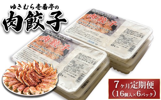 
            【7ヶ月定期便】ゆきむら壱番亭の肉餃子6パック(96個入り) ※離島への配送不可
          