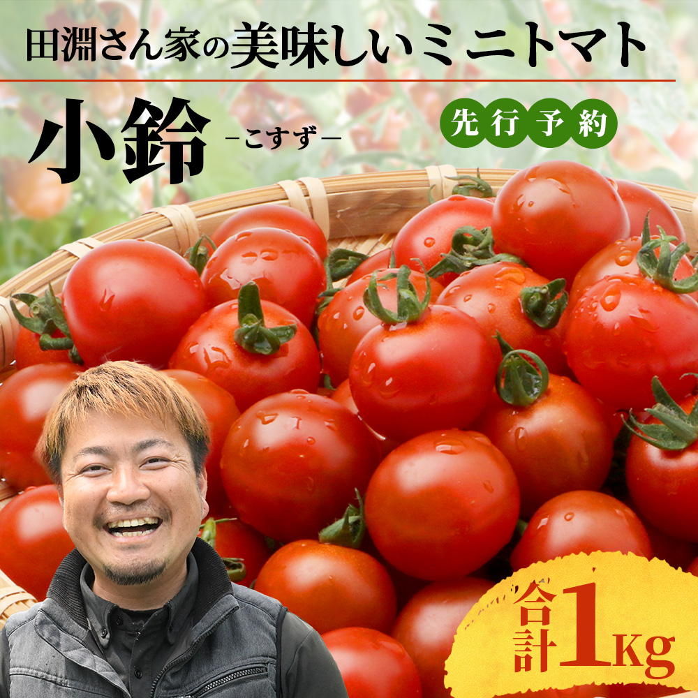 【先行予約】田淵さんちの美味しい ミニトマト 小鈴（1kg）GP-708｜鹿児島県 南大隅 産地直送 旬 とまと ミニトマト 野菜 やさい 送料無料 ≪2025年11月より順次発送≫